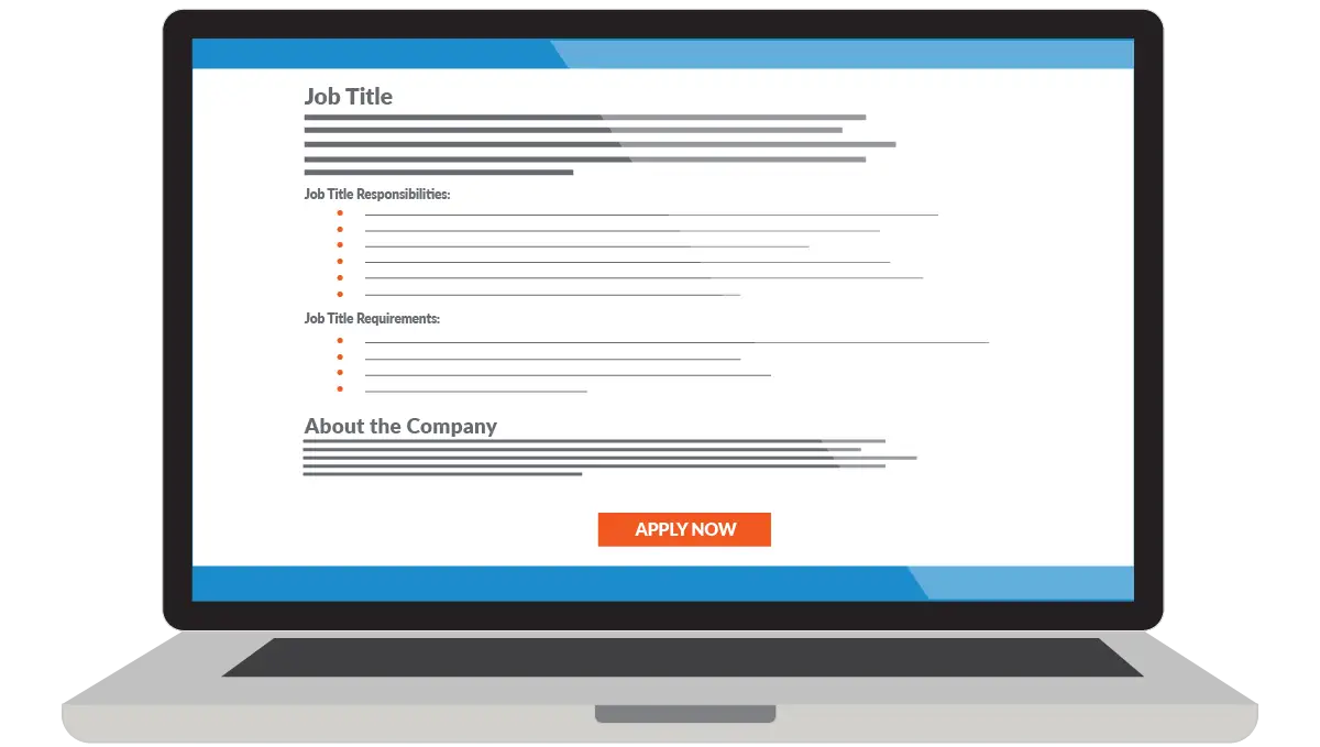 Online Job Application on Laptop