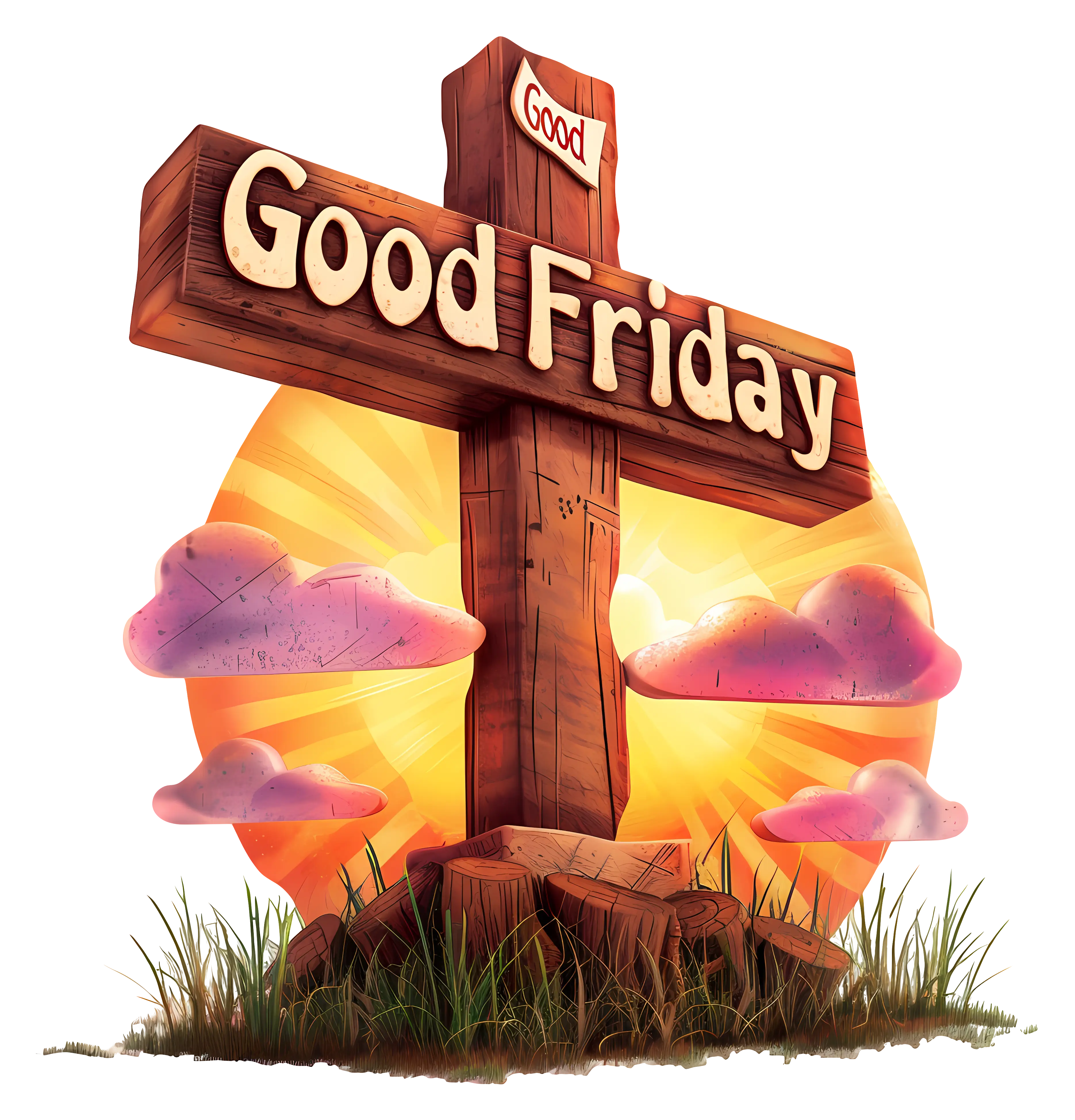 Good Friday Cross Illustration