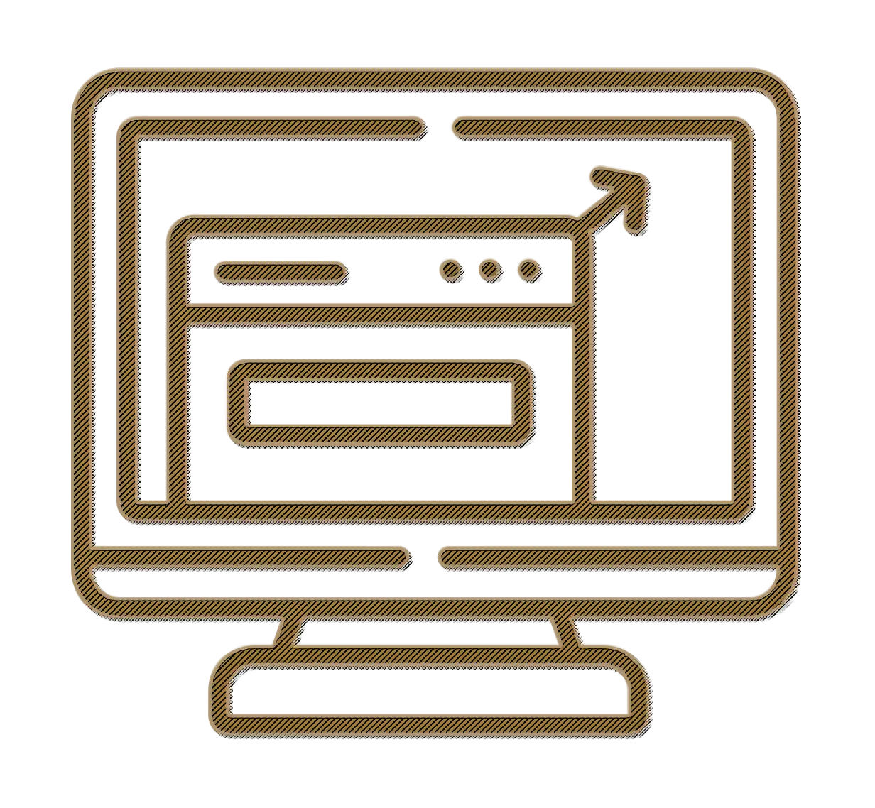 Web Interface Icon on Screen Outline