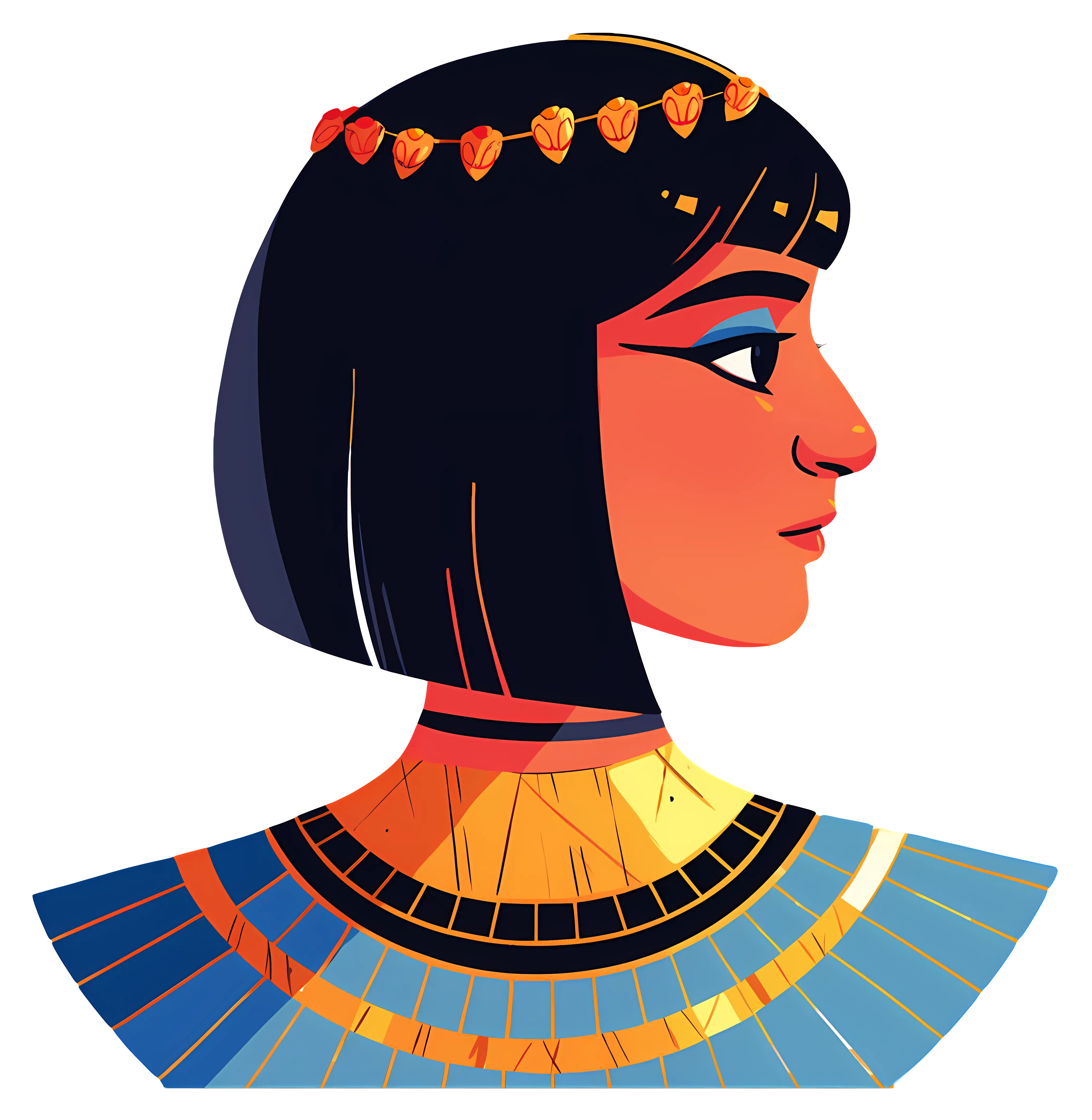 Ancient Egyptian Woman in Profile