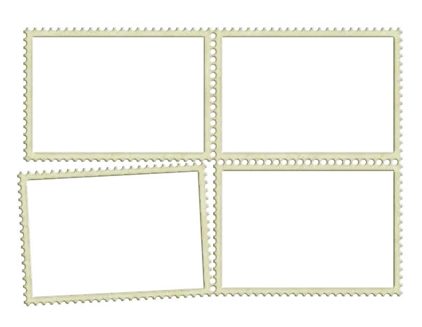 Blank Postage Stamp Frames for Customization