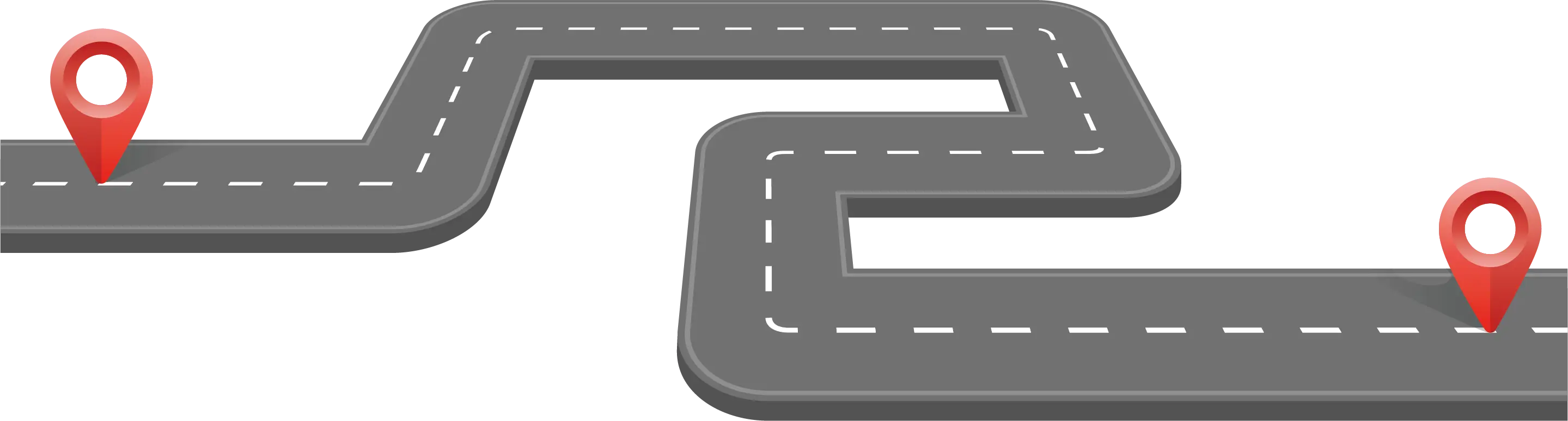 Winding Road with Markers