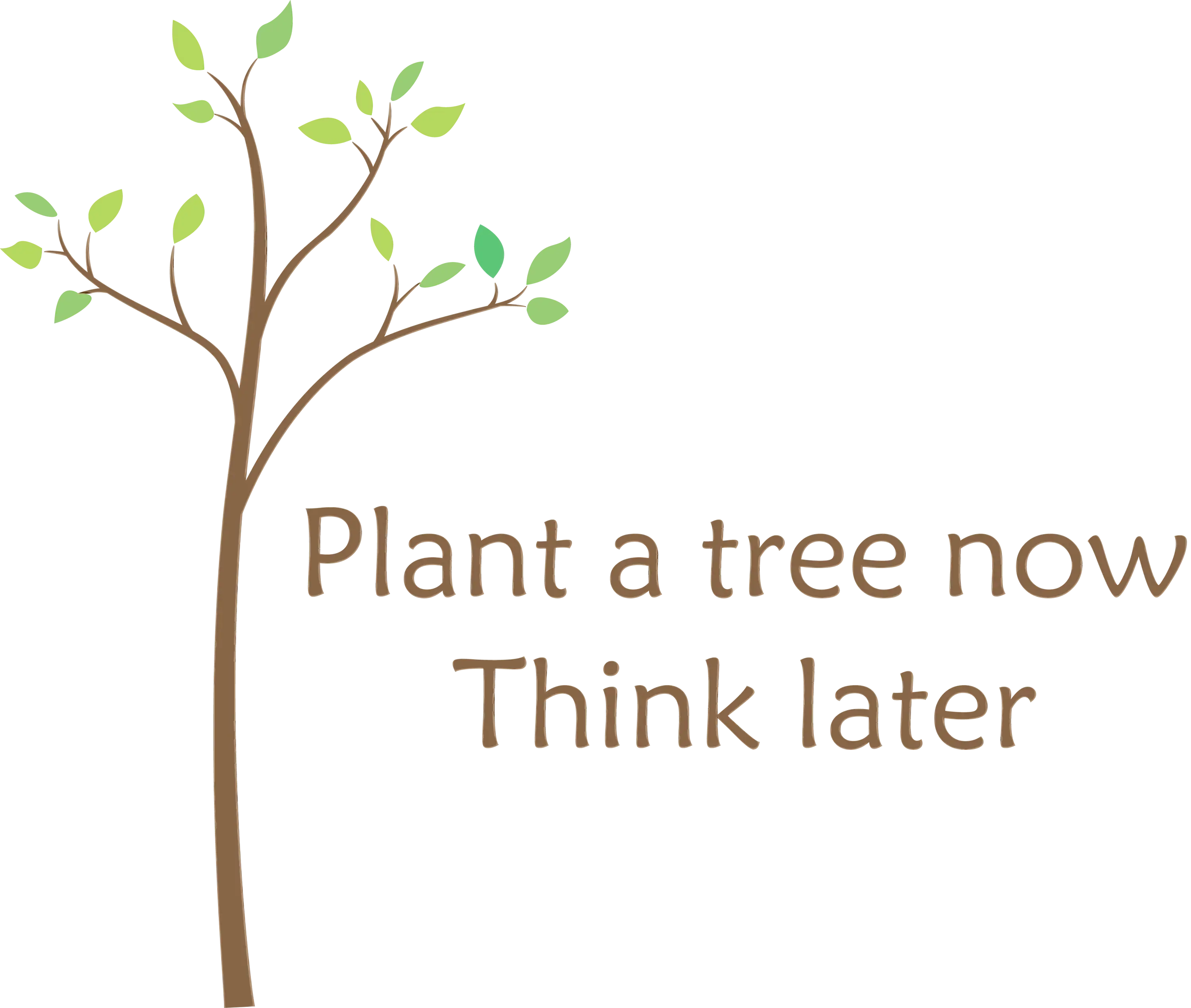 Plant a Tree Now Green Illustration