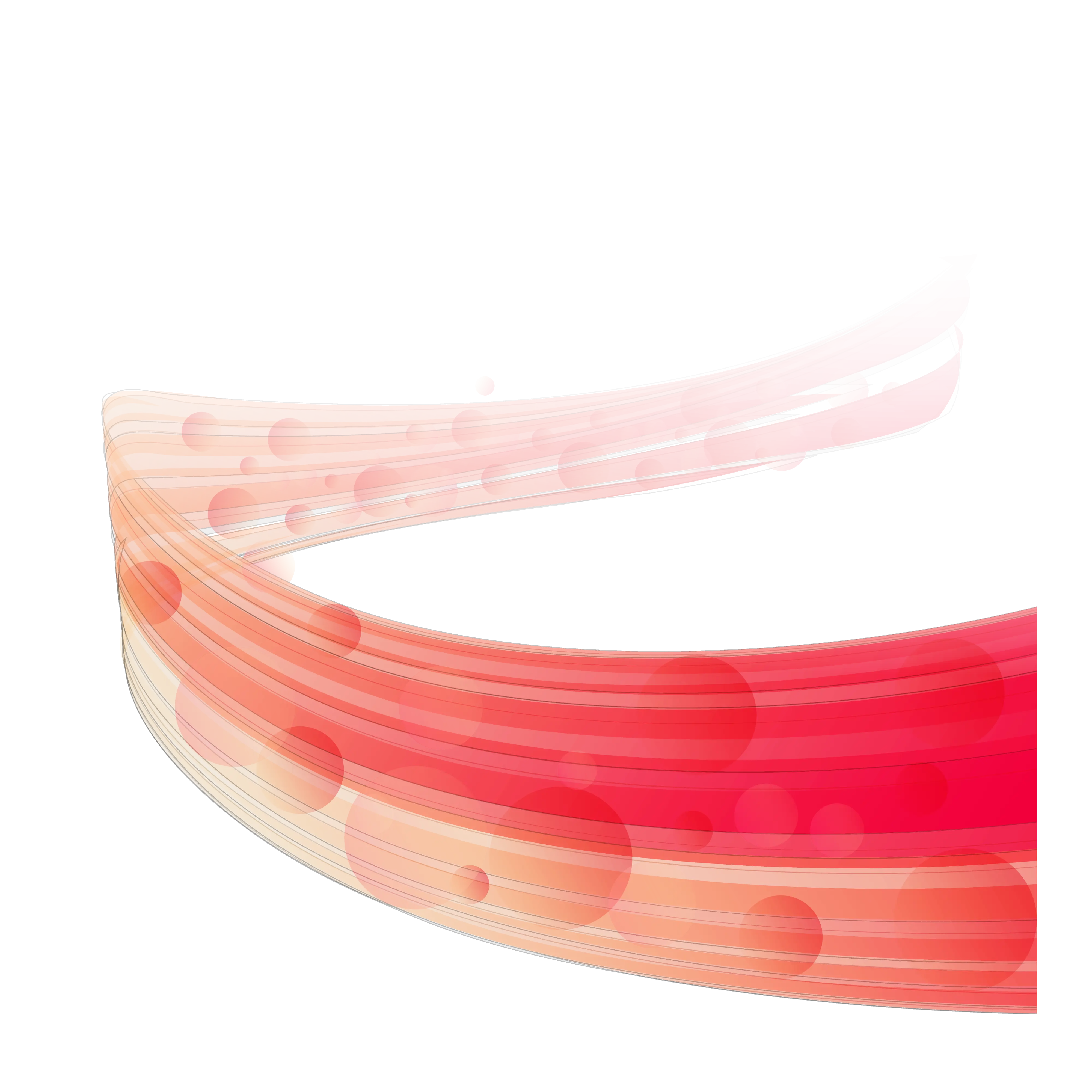 Decorative Red-Orange Ribbon Design