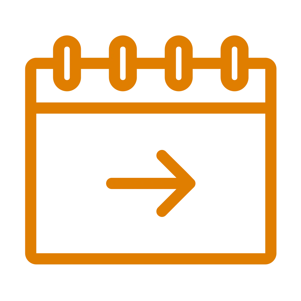 Forward Arrow on Calendar Icon