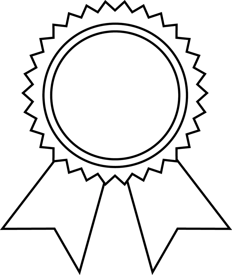 Award Medal Outline Design