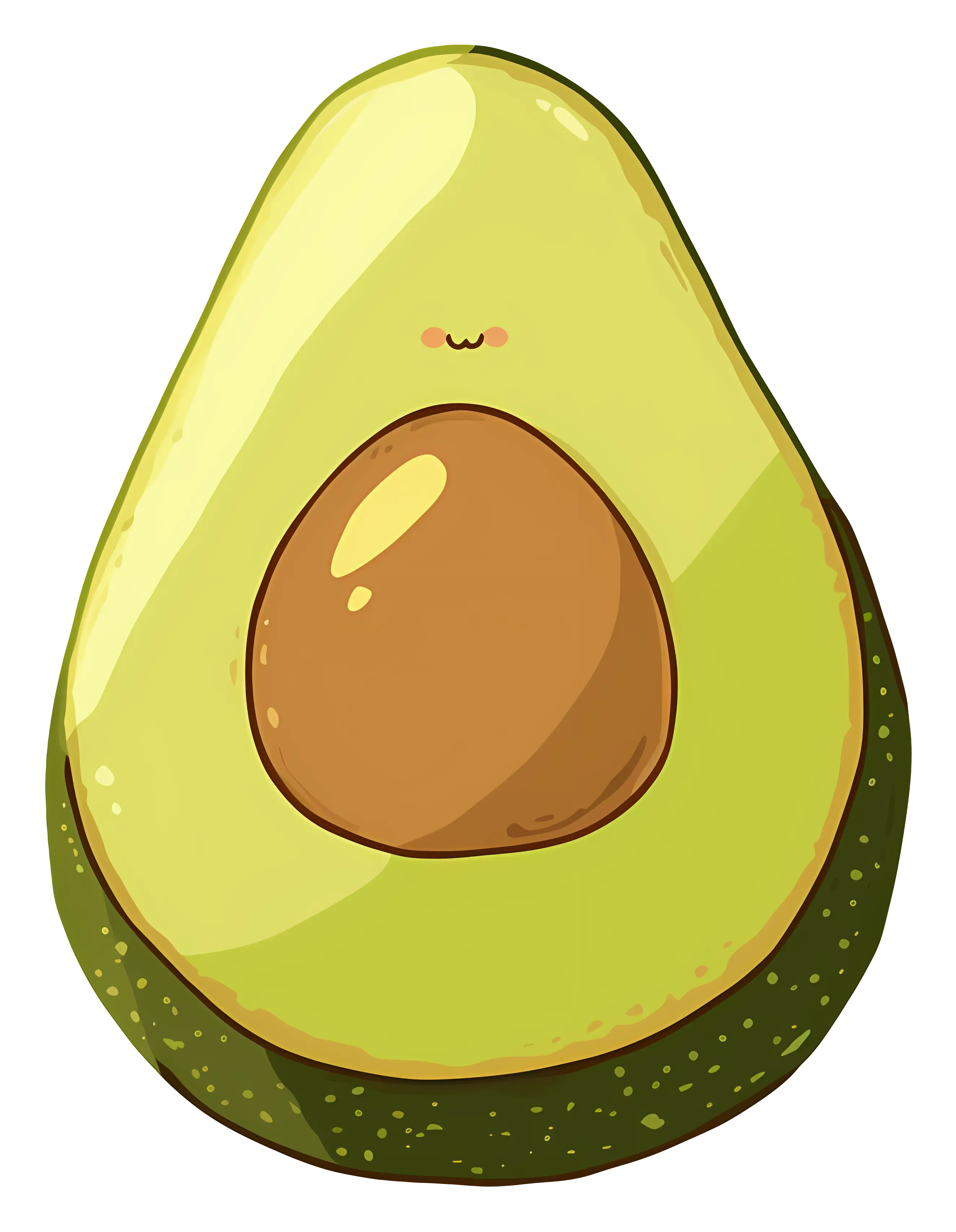 Cute Avocado Cartoon