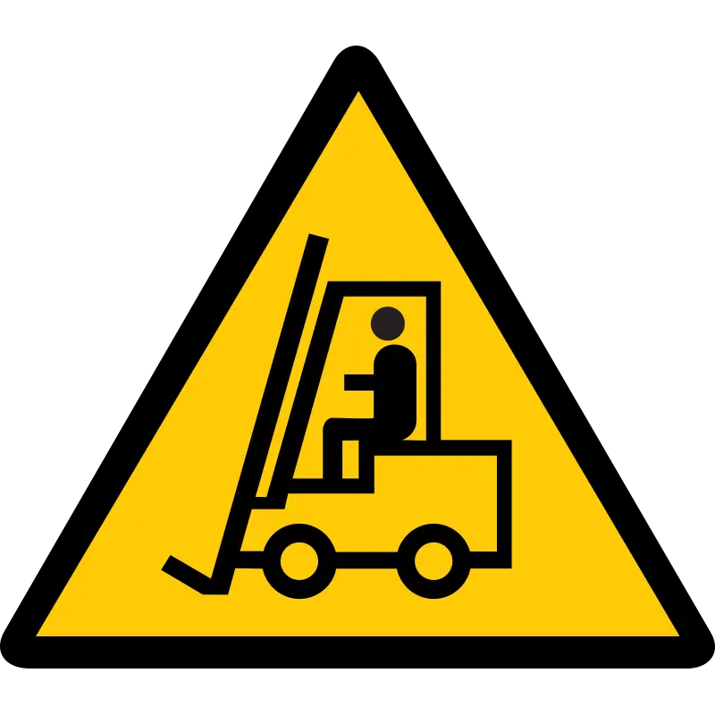Forklift Hazard Warning Sign