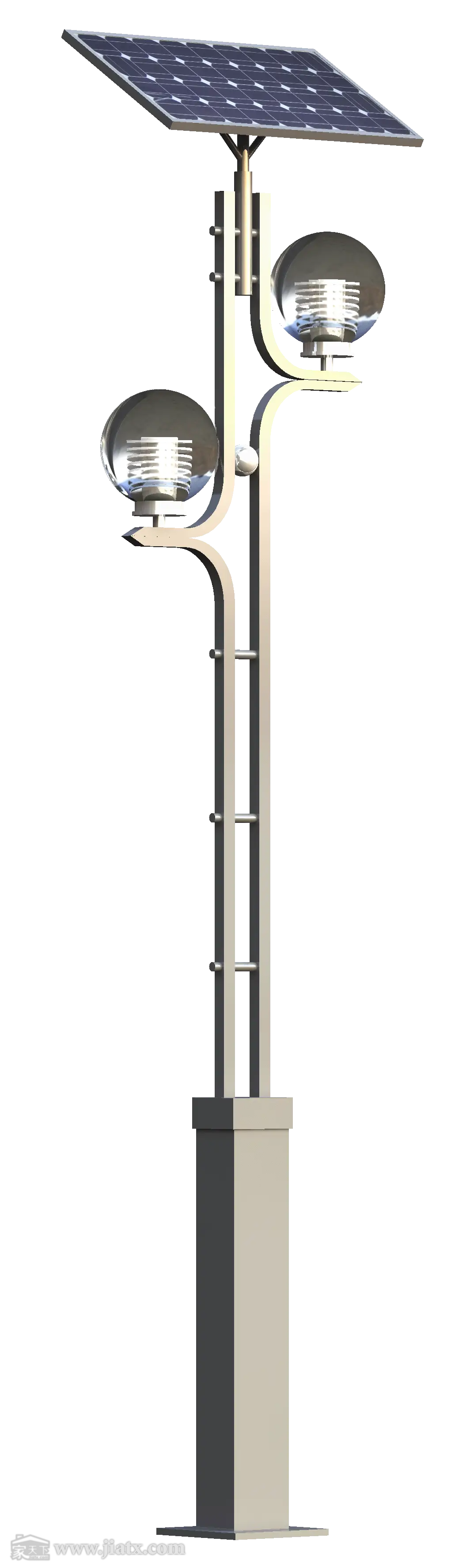 Solar-Powered Street Light with Modern Design