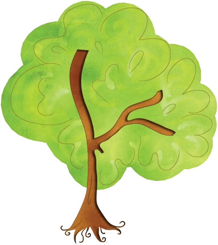 Green Tree with Lush Foliage Illustration