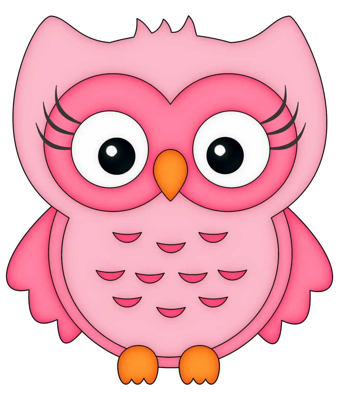 Pink Cartoon Owl Illustration