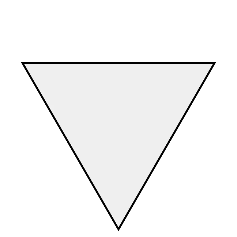 White Triangle Icon for Geometric Concepts