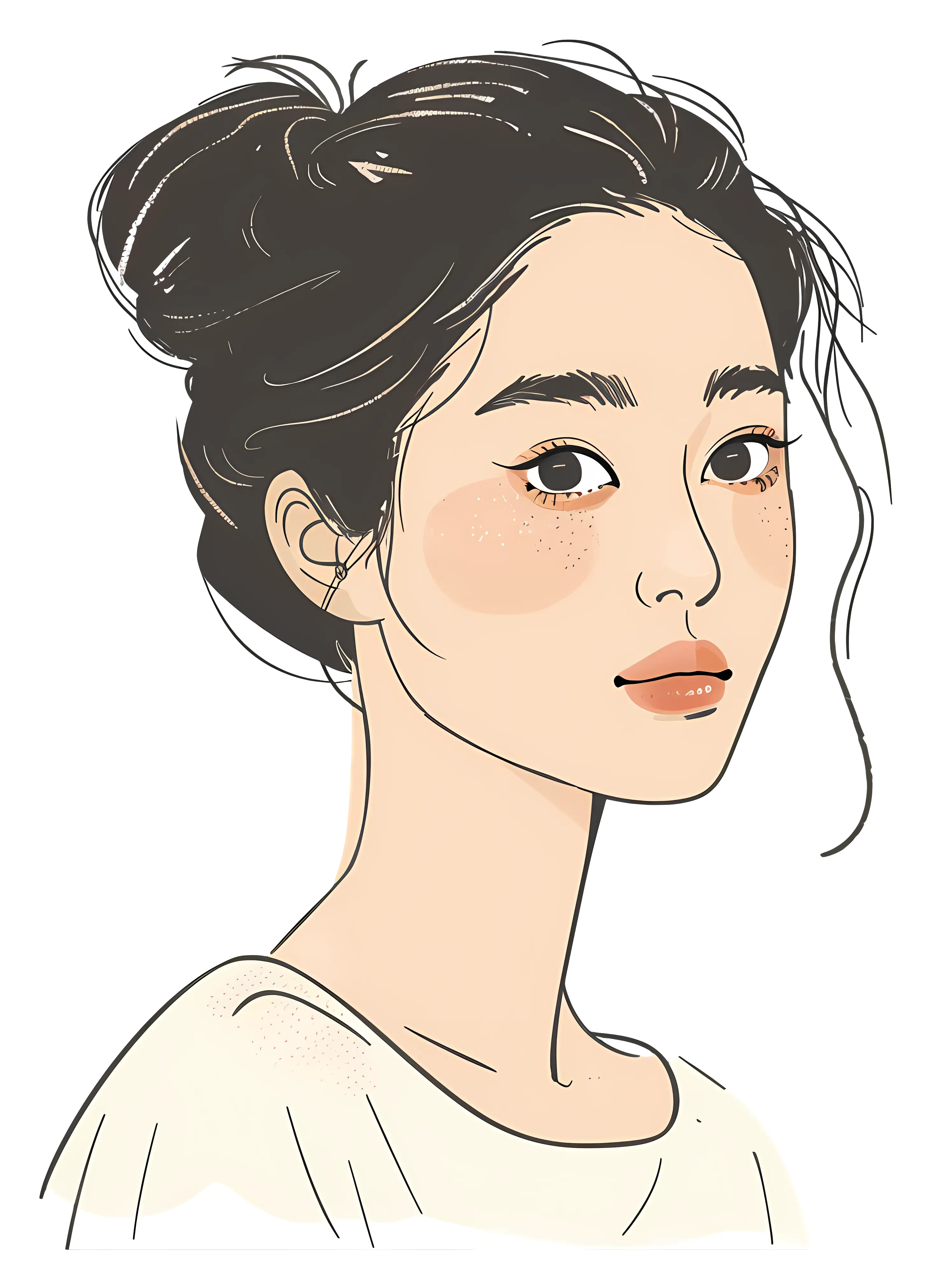 Illustrated Woman Portrait