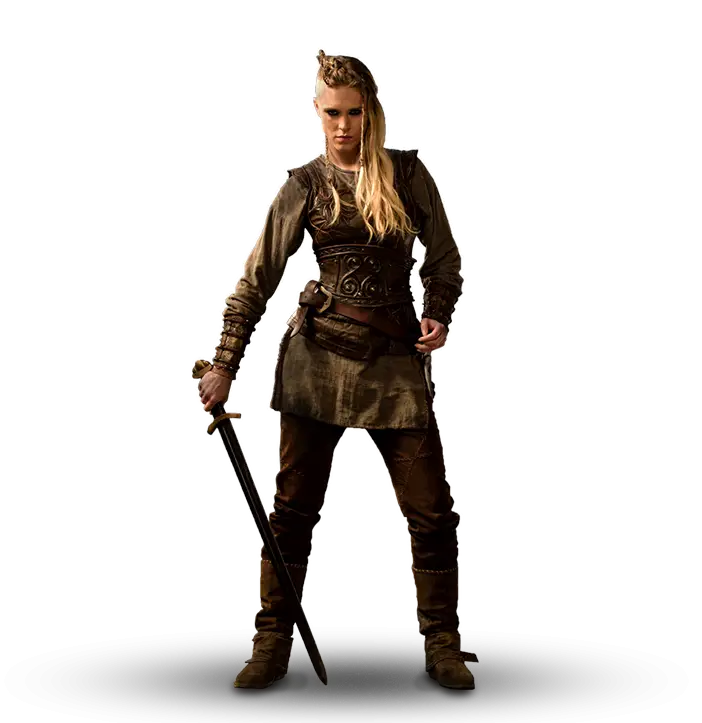 Female Warrior in Armor with Sword