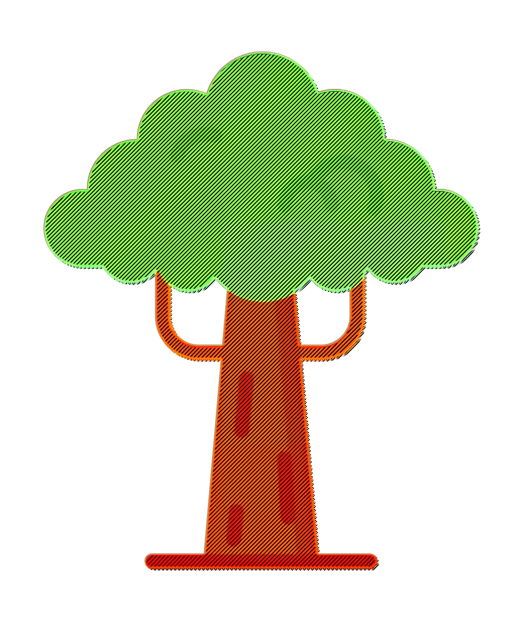 Cute Cartoon Tree Illustration