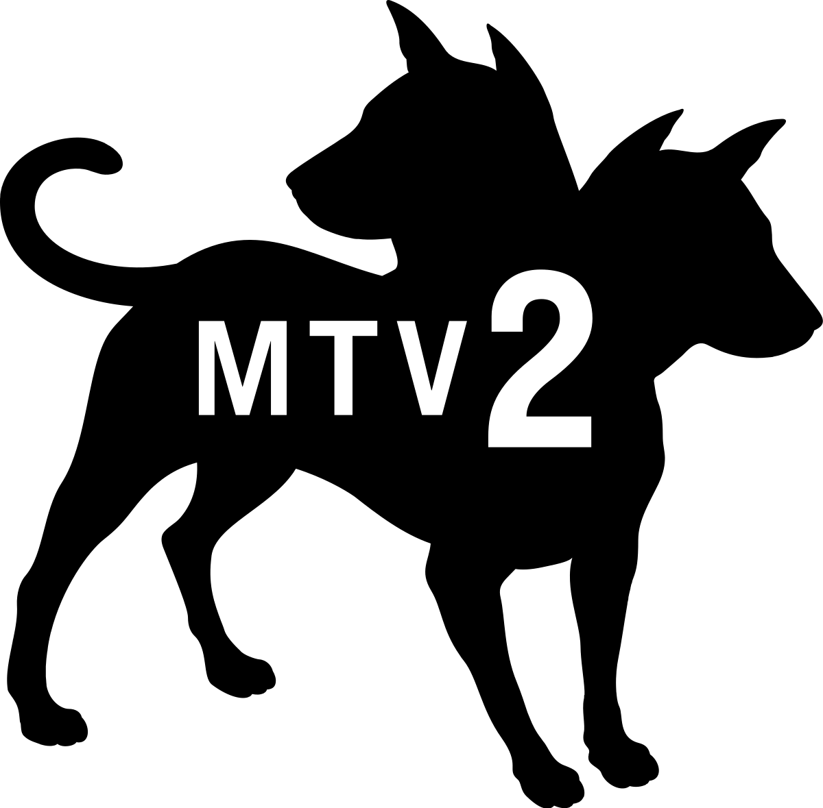 MTV2 Logo with Dog Silhouette