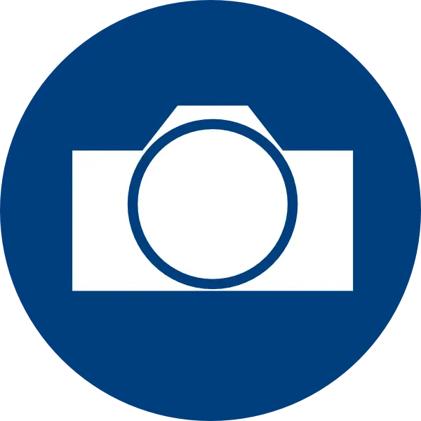 Blue Camera Icon Illustration
