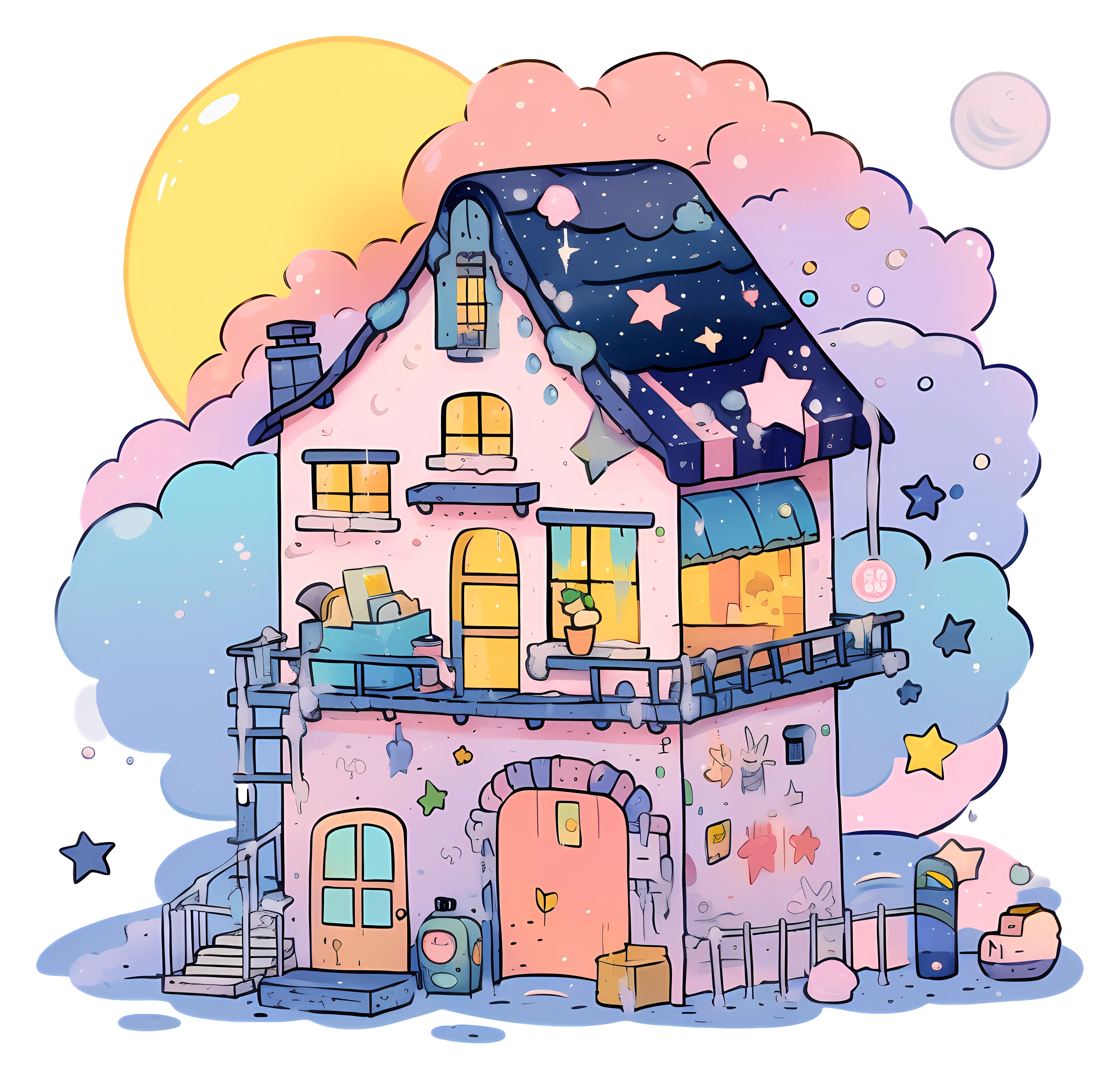 Small Cute Doodle House