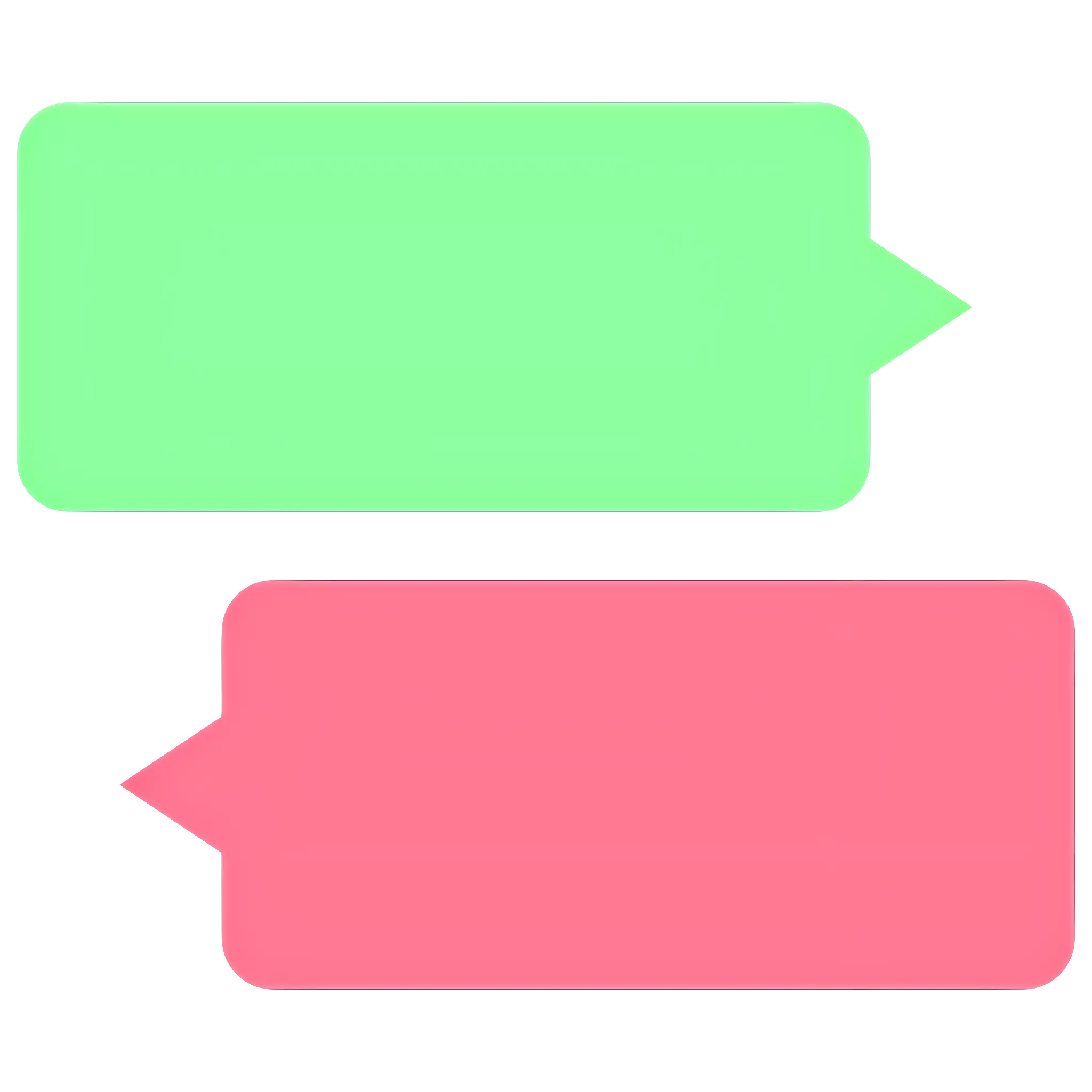 Green and Pink Chat Bubbles