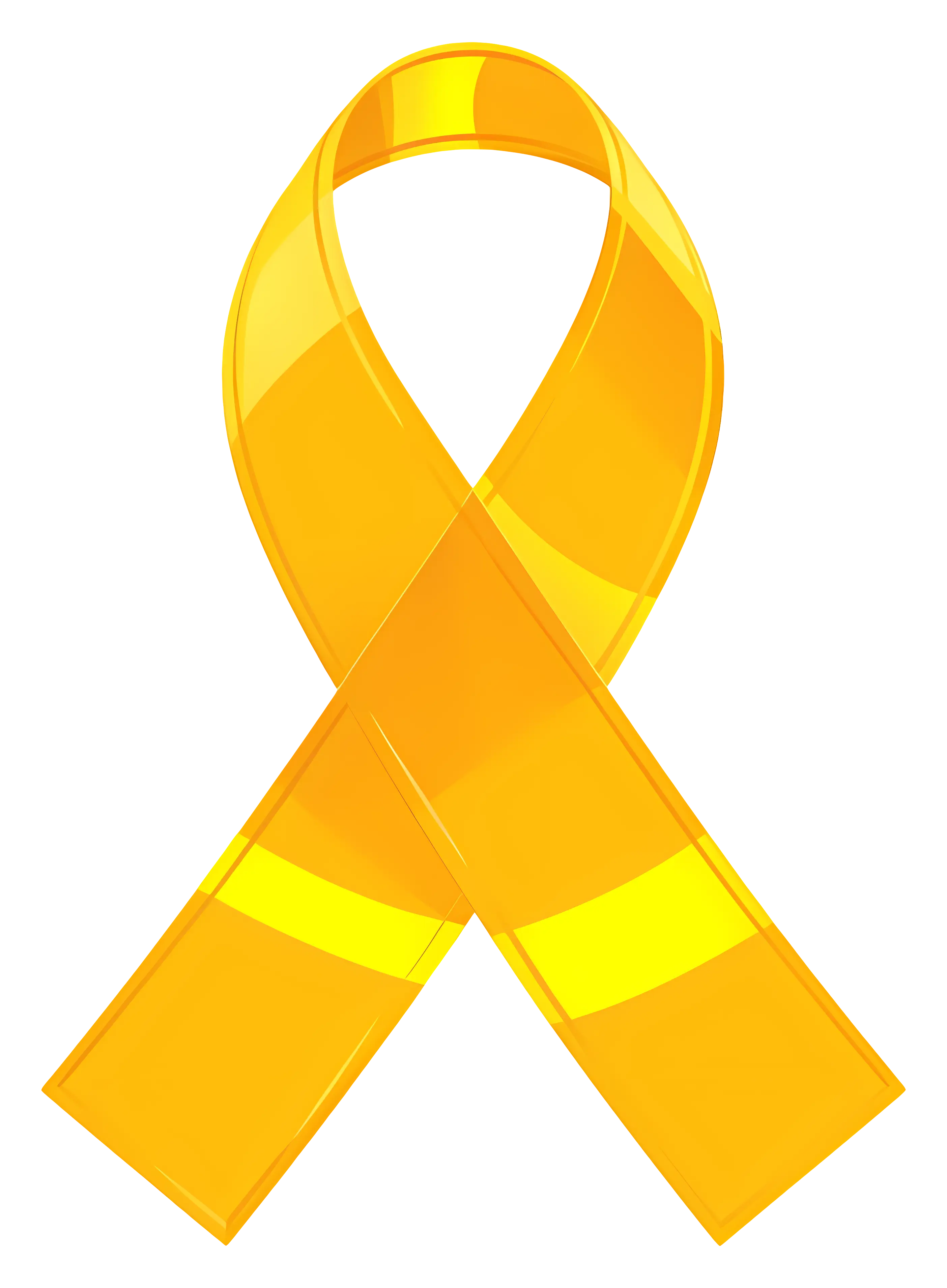 Yellow Awareness Ribbon Symbol