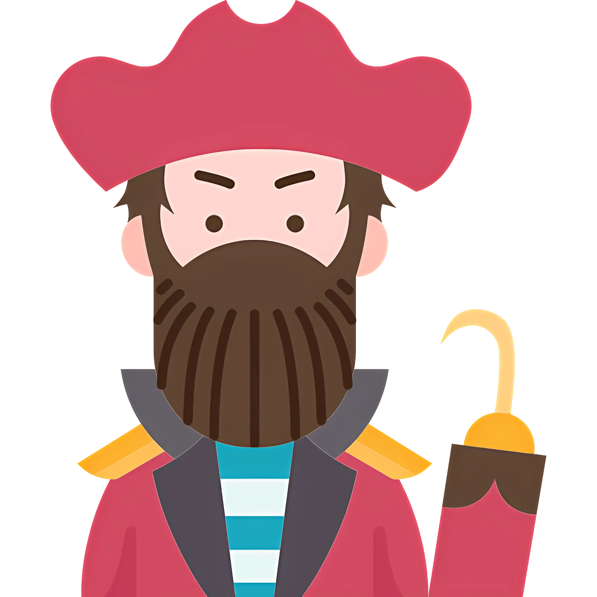 Cartoon Pirate with Hook