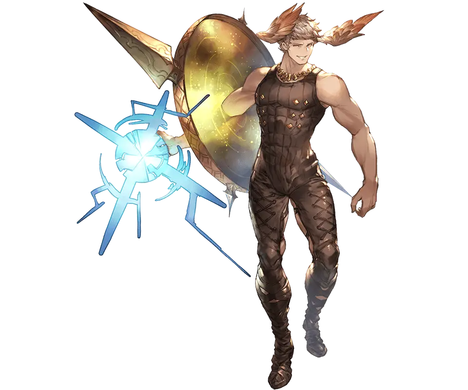 Fantasy Warrior Holding Shield