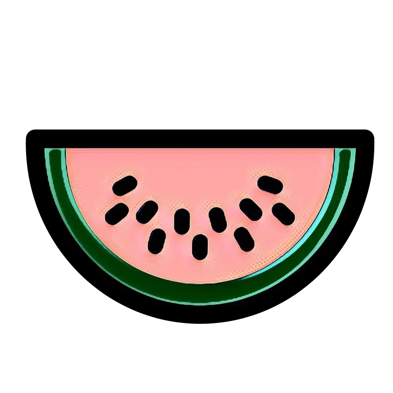 Watermelon Slice Illustration with Seeds