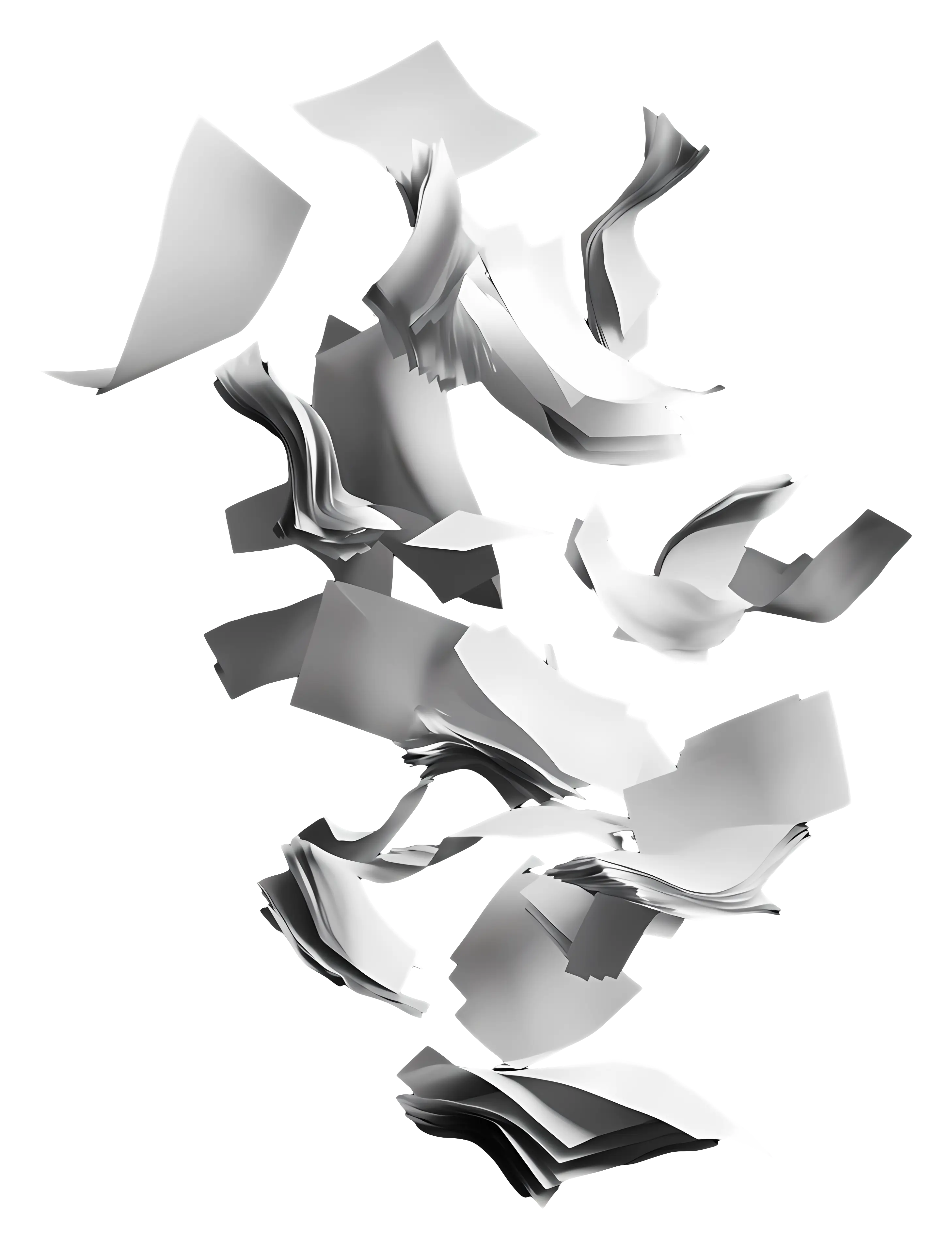 Floating Papers in Motion Design