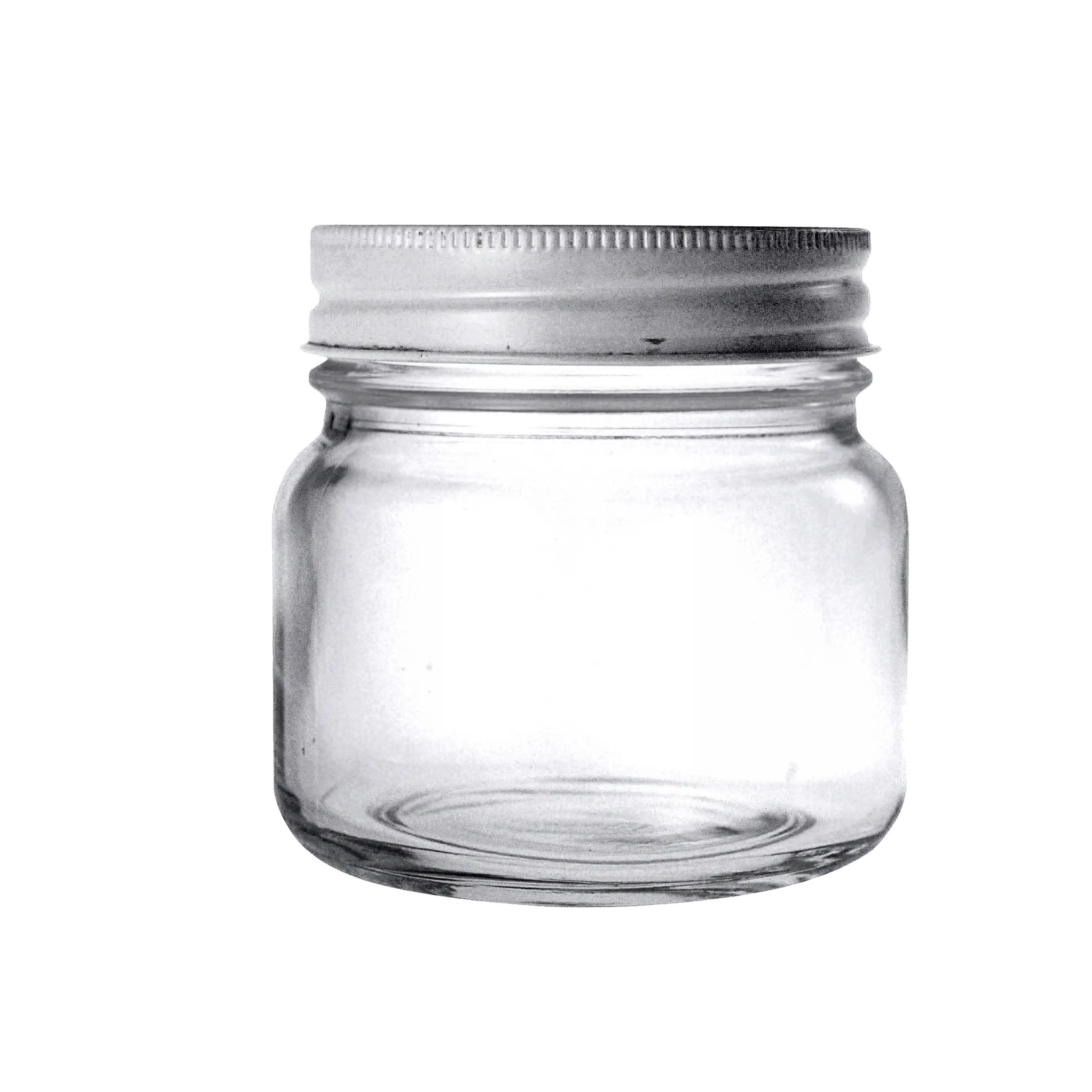 Transparent Glass Jar with Metal Lid