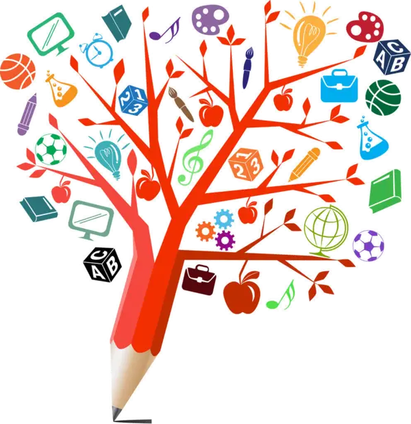 Creative Pencil Education Tree Concept Illustration