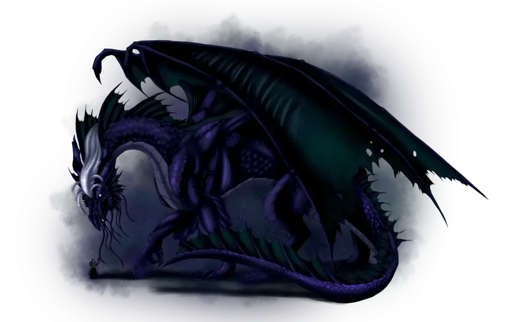 Black Fantasy Dragon Creature