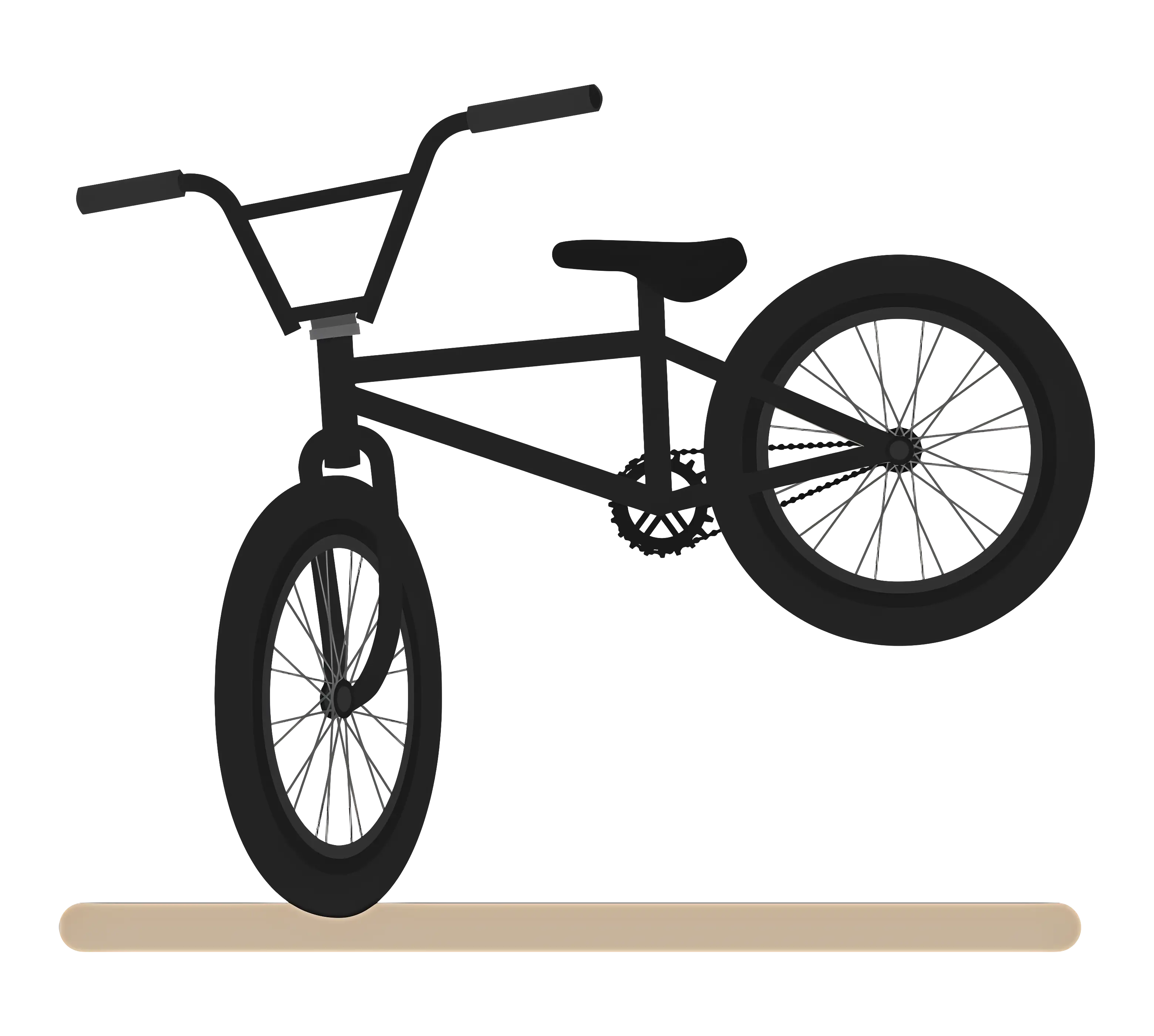 Black silhouette of a Bike Illustration