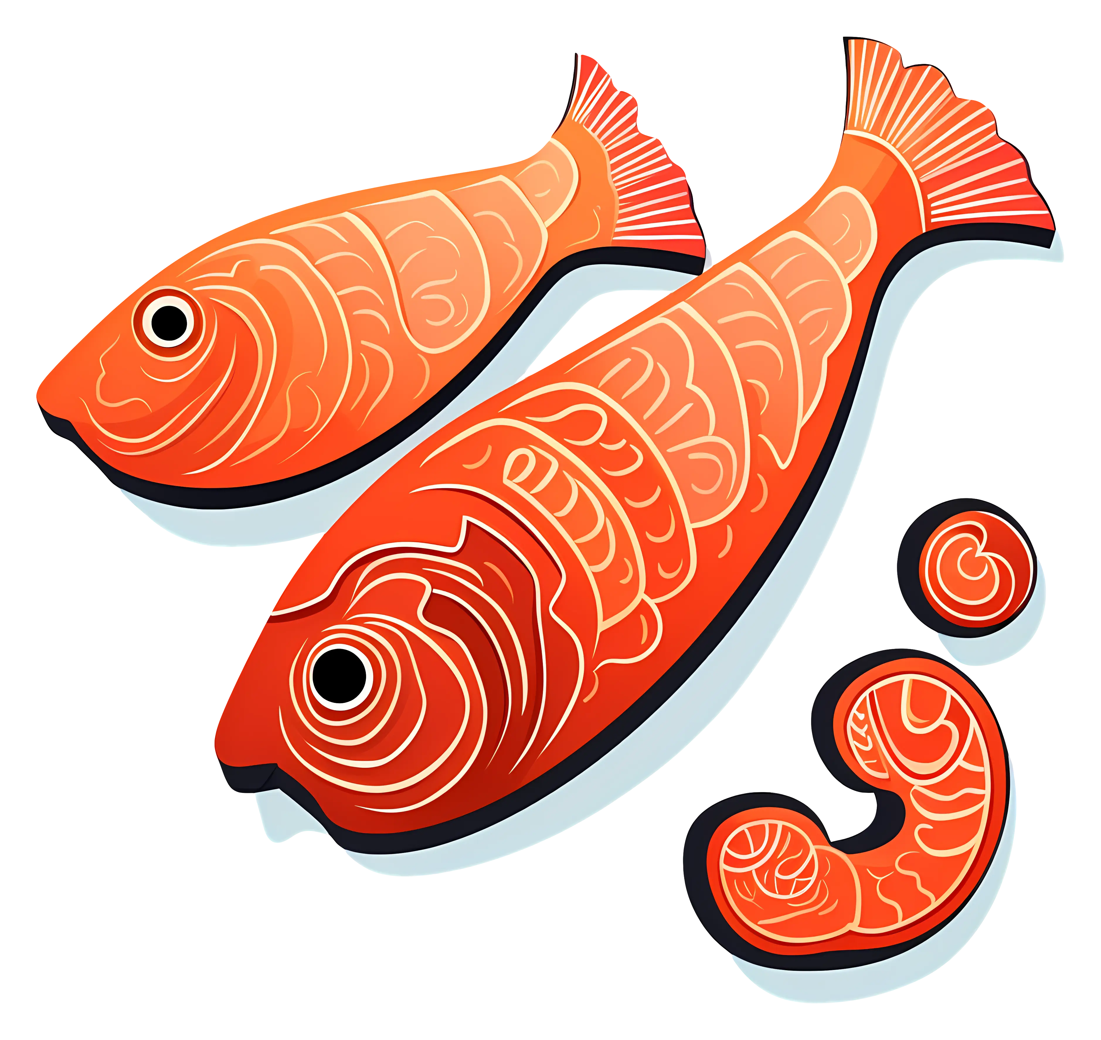 Red Fish Decorative Illustration