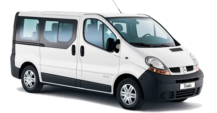 White Passenger Van for Transport