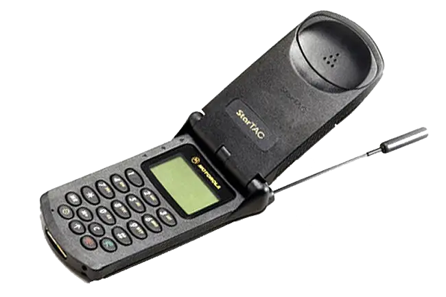 Vintage Motorola Flip Phone with Antenna