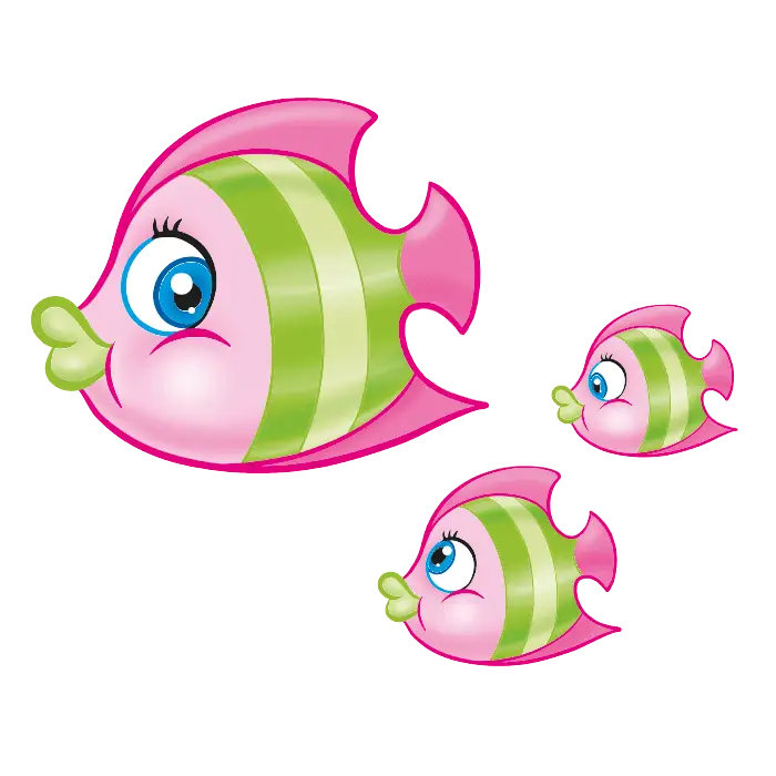 Cartoon Pink Fish Illustration