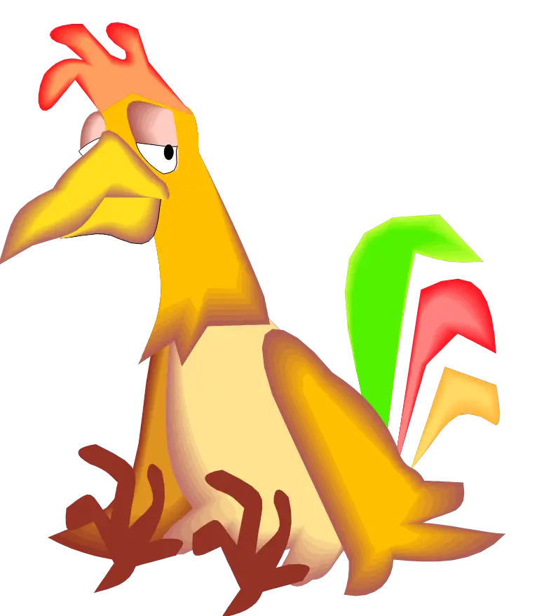 Funny Cartoon Rooster