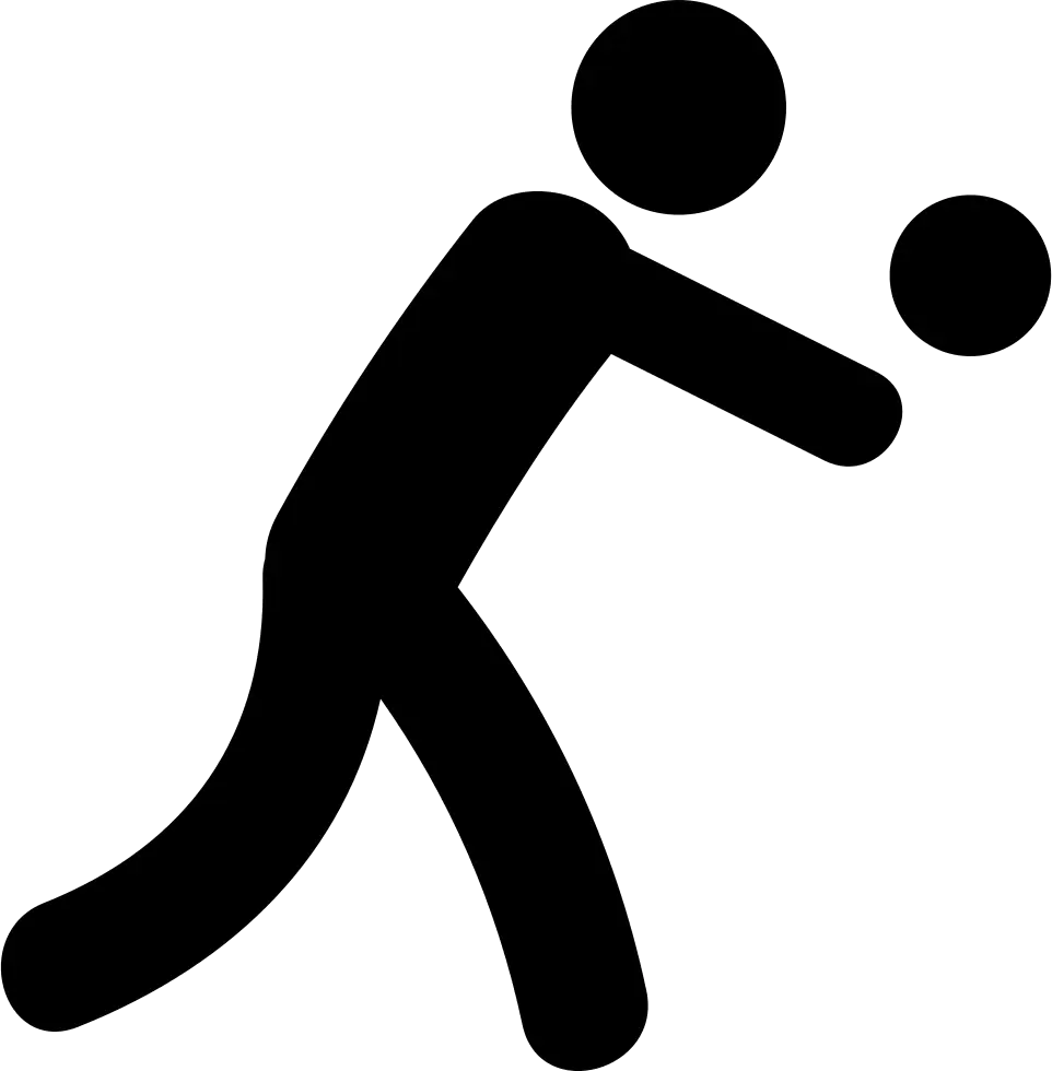 Stick Figure Throwing Ball Icon