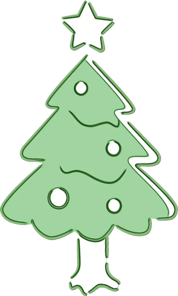 Simple Green Christmas Tree Decoration