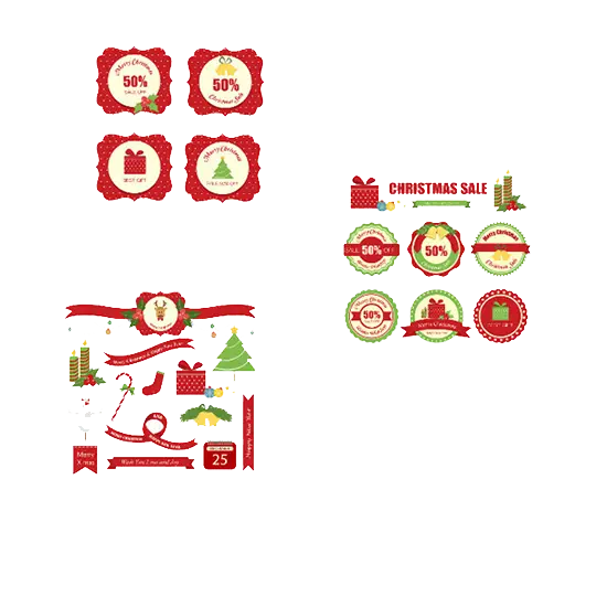 Christmas Sale Tags and Labels