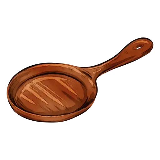 Rustic Wooden Frying Pan