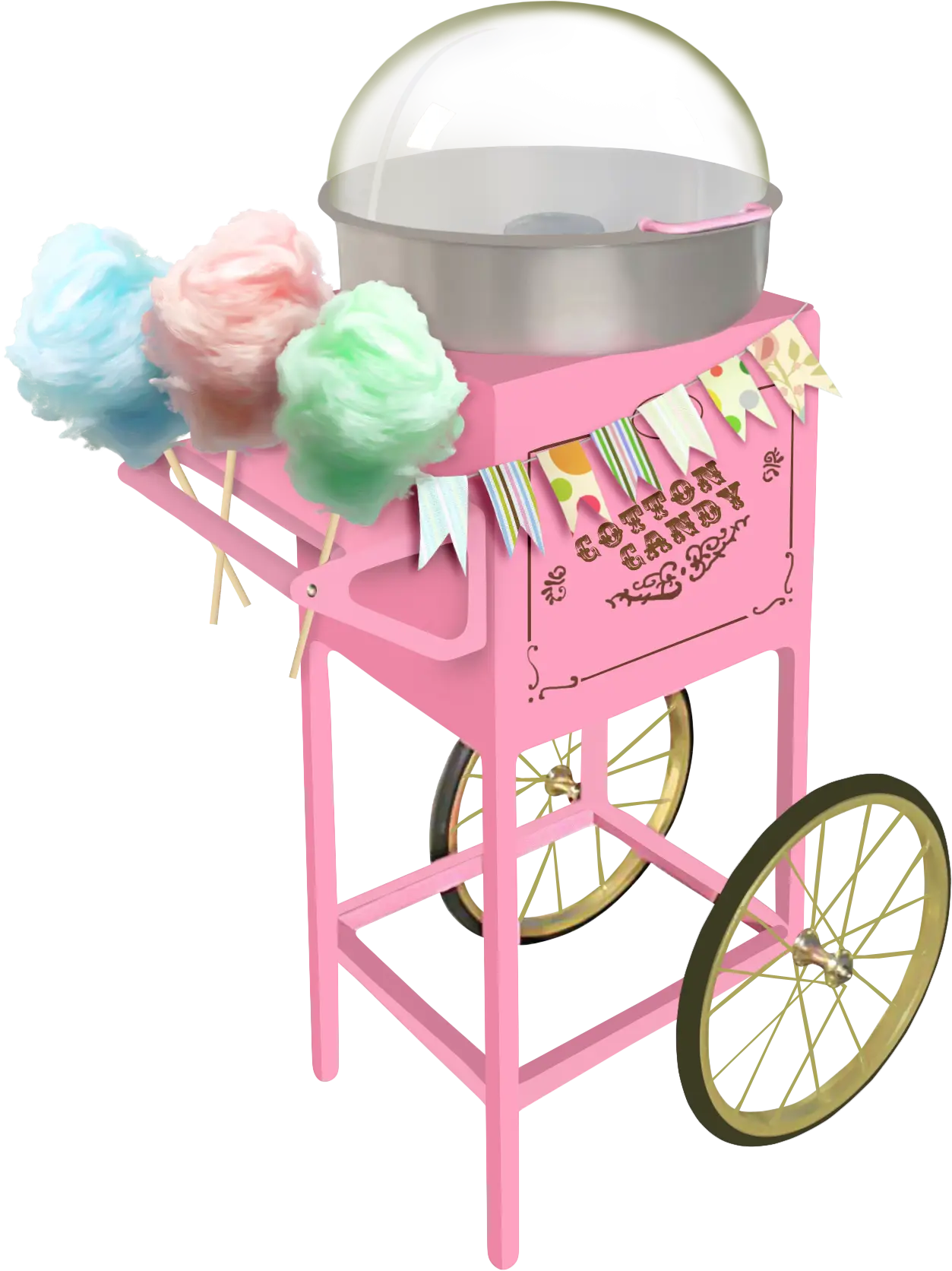 Colorful Cotton Candy Cart
