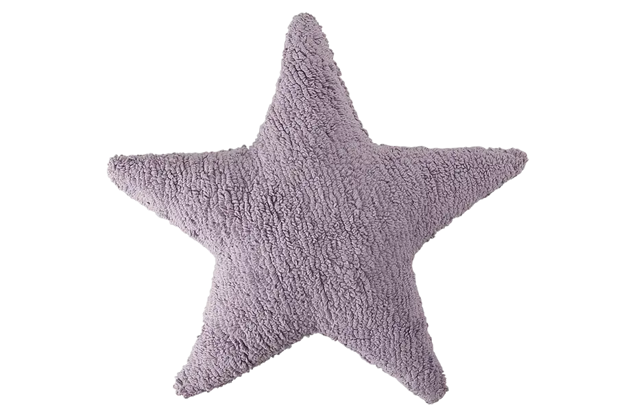 Star-Shaped Grey Plush Cushion for Home Decor