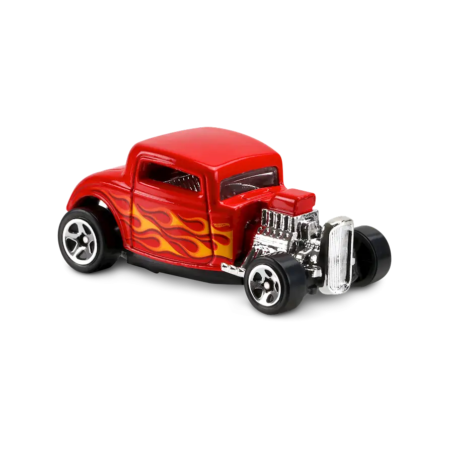 Red Toy Car with Flame Graphics