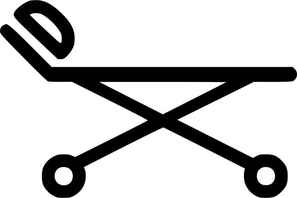 Minimalist Icon of a Hospital Stretcher