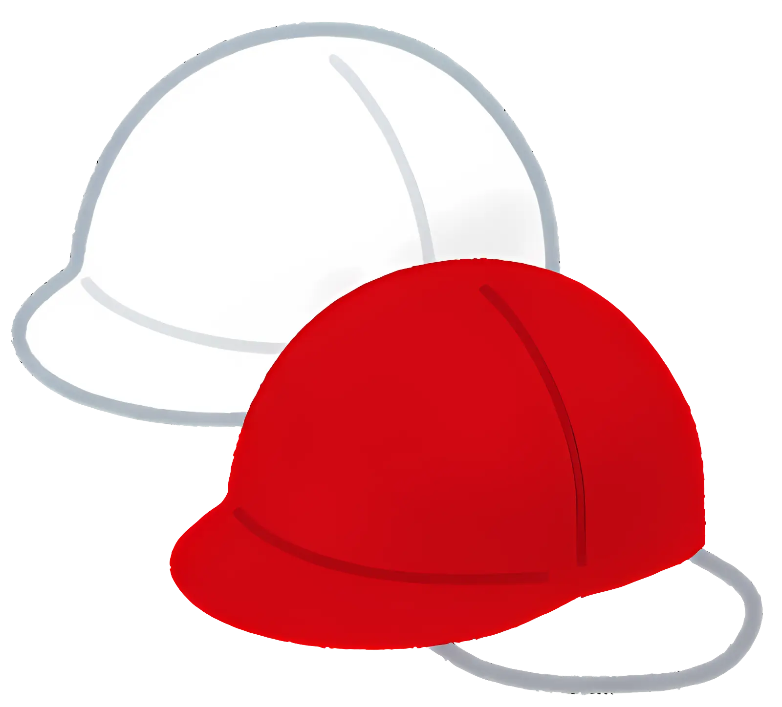 Red and White Baseball Caps