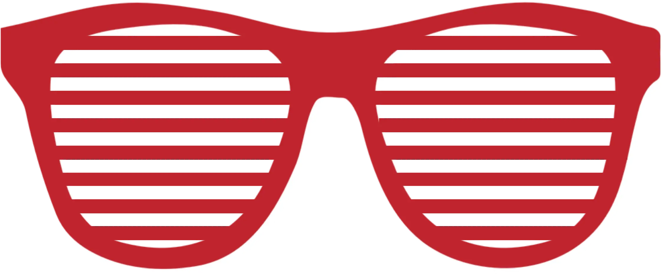 Trendy Red Shutter Glasses