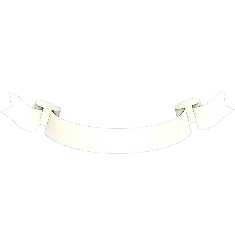 White Decorative Ribbon Banner Design