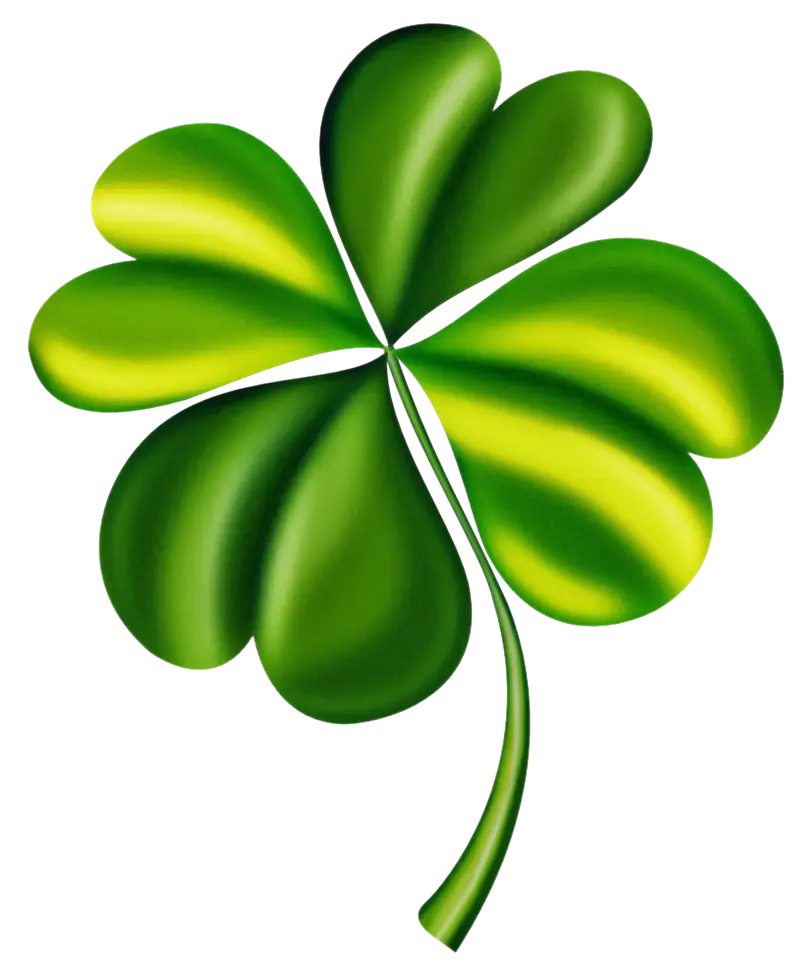 Green Four-Leaf Clover Symbol of Luck