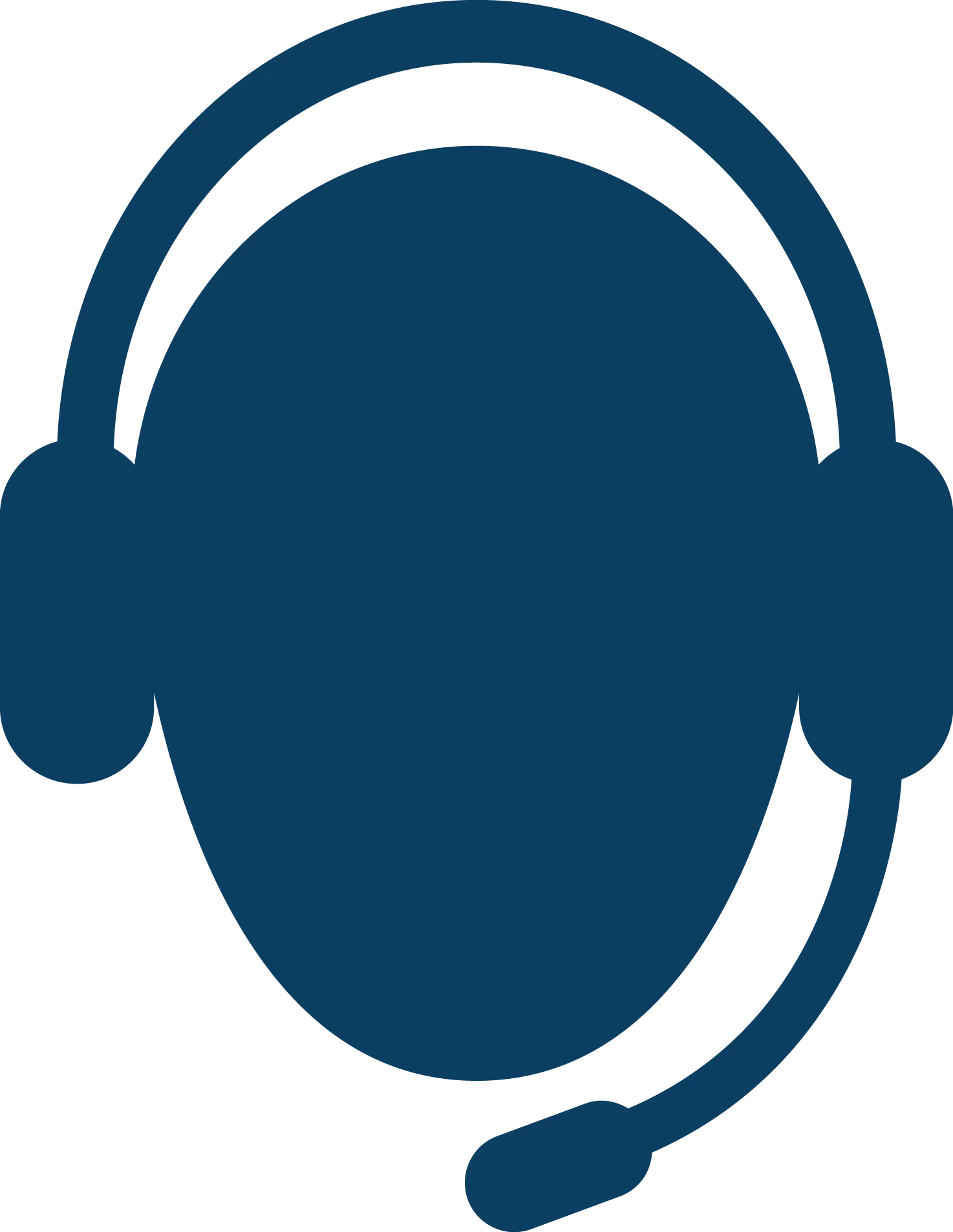 Minimalist Blue Headset Icon